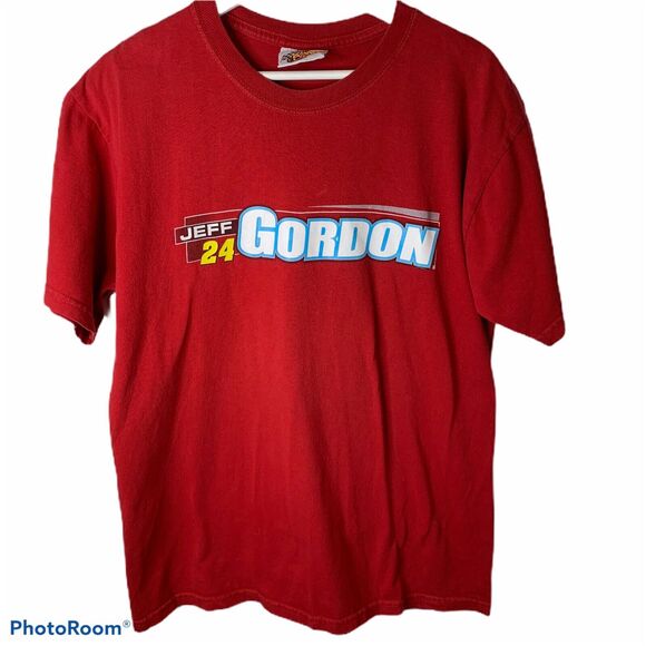 Vintage Jeff Gordon Size M Tee Y2K Nascar Racing Graphic Short Sleeve Crew Neck - Picture 1 of 7